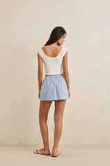 LOLA CHECK SKORT - BLUE