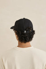 ESSENTIAL BRUSHED TWILL CAP - BLACK