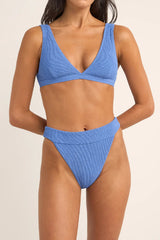 ISLA RIB TALL TRI TOP - CORNFLOWER