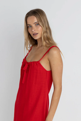 VILLA SLIP DRESS - RED