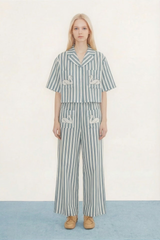 SWANS PANTS - OFFWHITE/DENIM BLUE