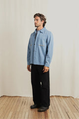 ARGUAM LS OVERSHIRT - STONE BLUE