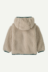 BABY RETRO-X HOODY - NATURAL W/ CASCADE GREEN