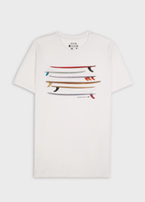 T-SHIRT VINTAGE LISTRADO PRANCHAS - BRANCO