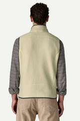 M'S RETRO PILE VEST - PELICAN W/ SMOLDER BLUE