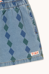 DIAMONDS SHORTS - LIGHT WASH DENIM