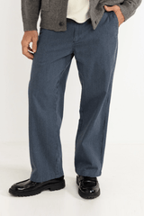 HICKORY STRIPE WORK PANT - NAVY