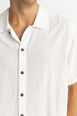 TEXTURED LINEN SS SHIRT - NATURAL 25