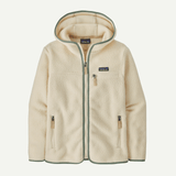 W'S RETRO PILE HOODY - NATURAL W/ ELLWOOD GREEN
