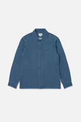 TEXTURED WALE LS SHIRT - WASHED INDIGO
