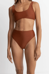 CLASSIC HI WAIST PANT - RUST