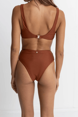 CLASSIC HI WAIST PANT - RUST