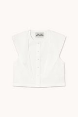 SCARF NECK BLOUSE - OFF WHITE