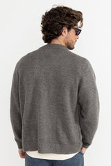 WES CARDIGAN - CHARCOAL