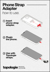 TOPOLOGIE WARES PHONE CASES D-RING PHONE STRAP ADAPTER BLACK