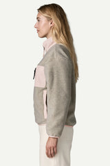 W'S SYNCHILLA FLEECE JACKET OATMEAL HEATHER W/PINK FROST