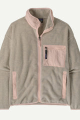 W'S SYNCHILLA FLEECE JACKET OATMEAL HEATHER W/PINK FROST