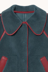 FAUX FUR COAT - INK BLUE