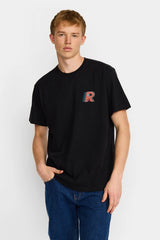 PRINTED T-SHIRT / 1459 LIN - BLACK MELANGE