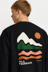 PRINTED CREWNECK / 2812 TER - BLACK MELANGE