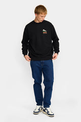 PRINTED CREWNECK / 2812 TER - BLACK MELANGE
