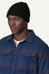 FISHERMAN'S ROLLED BEANIE BLACK