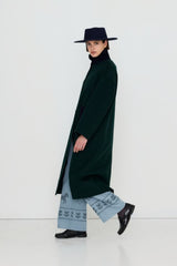 COLOR BLOCK COAT - INK BLUE