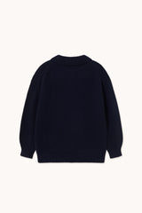 ROSES OVERSIZED CARDIGAN - NAVY