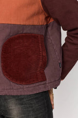 QUILTED PATCHWORK JACKET - ORANGE
