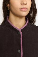 QUILTED PATCHWORK JACKET - BLUE