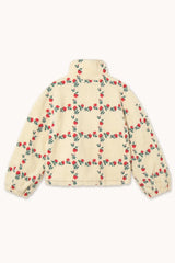 ROSES GRID SHERPA JACKET - LIGHT CREAM