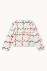 ROSES GRID SAILOR NECK BLOUSE Base *off-white*