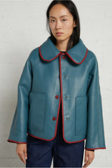 FAUX FUR COAT - INK BLUE