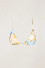 BLANCA FLORAL SLIDE TRI TOP - OLIVE