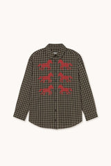 HORSES CHECK RELAXED SHIRT - NAVY