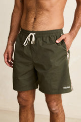 WOVEN TAPE BEACH SHORT OLIVE