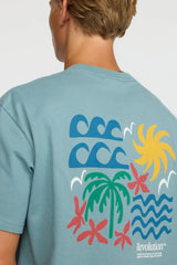 PRINTED T-SHIRT / 1453 SUM - BLUE