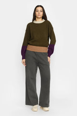 HEAVY BLOCK KNIT ARMY