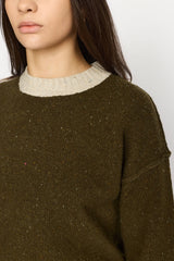 HEAVY BLOCK KNIT ARMY