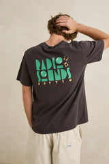 RADIO SOUNDS VINTAGE SS T-SHIRT VINTAGE BLACK