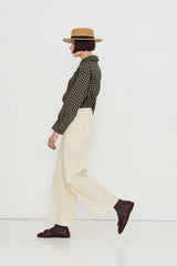 HORSES CHECK RELAXED SHIRT - NAVY