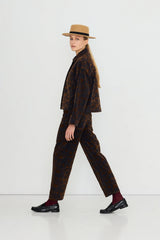 DENIM JACQUARD JACKET - NAVY