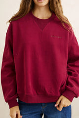 EVERYDAY CREW NECK FLEECE PLUM