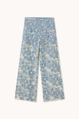 LACE WIDE TROUSERS - GREY