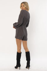 KIMMY WOVEN RUMPER BLACK FADE