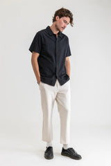 CLASSIC LINEN SS SHIRT - VINTAGE BLACK