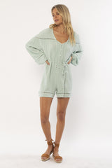 KIMMY WOVEN ROMPER COOL BLUE