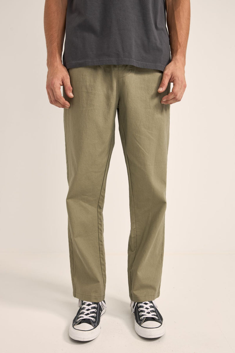 LINEN JAM PANT - OLIVE 25