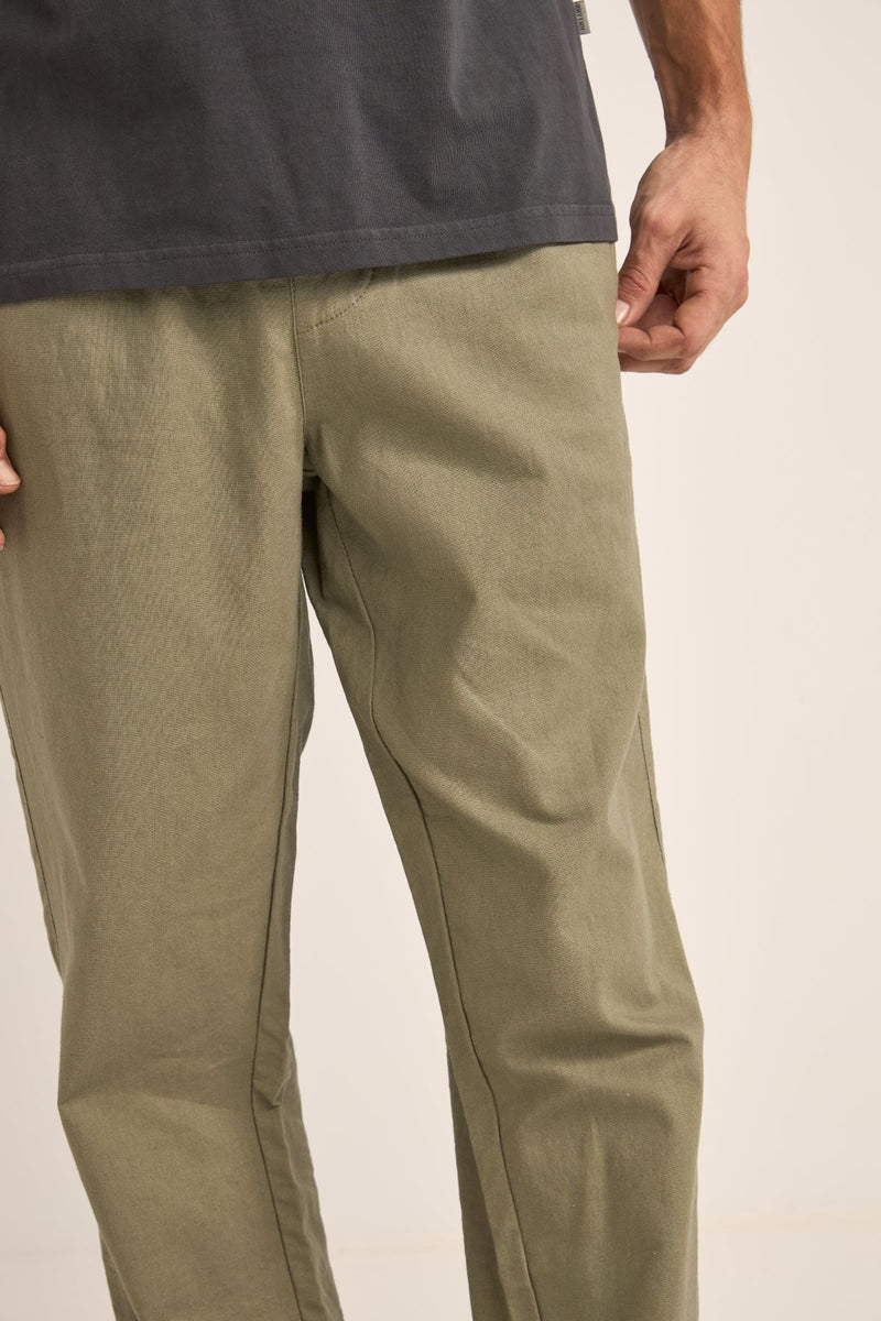 LINEN JAM PANT - OLIVE 25