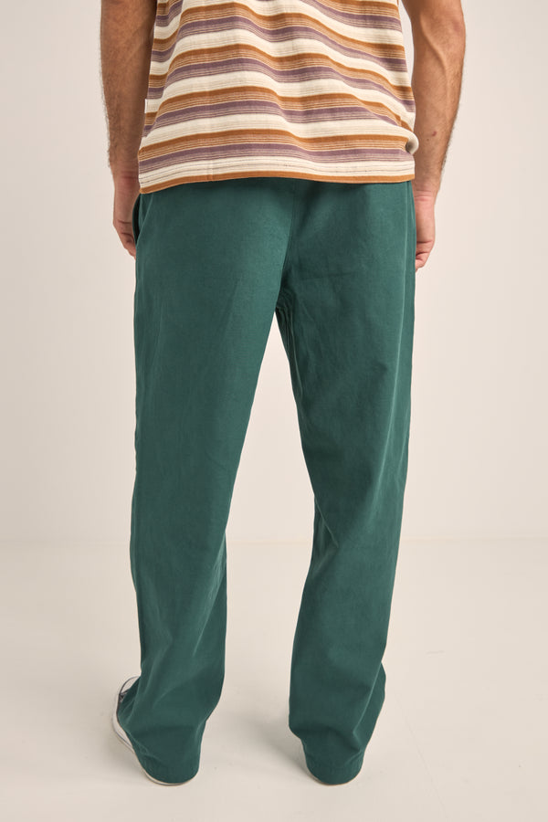 ESSENTIAL TWIL TROUSER - DARK GREEN